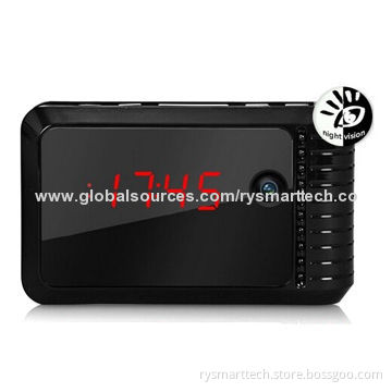 Super Night Vision Wi-Fi IP Camera Clock, Compatible with iOS and Android OS